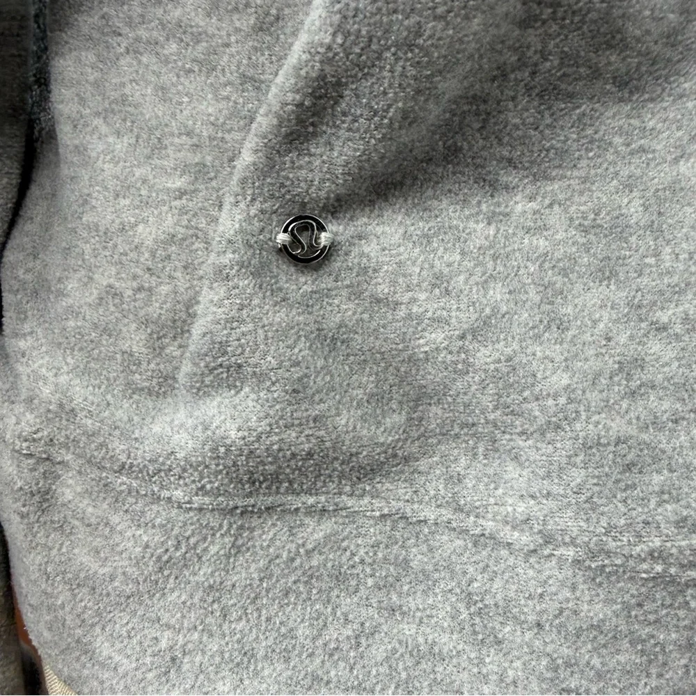 Lululemon Go Forward Pullover Heathered Core Light Grey‎ Fleece Funnel Neck 6